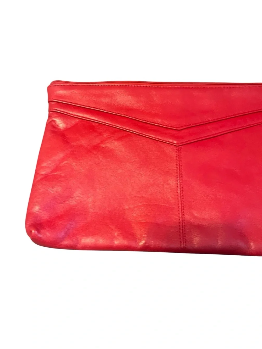 Etra Vintage Classic Red Leather Clutch Excellent Condition